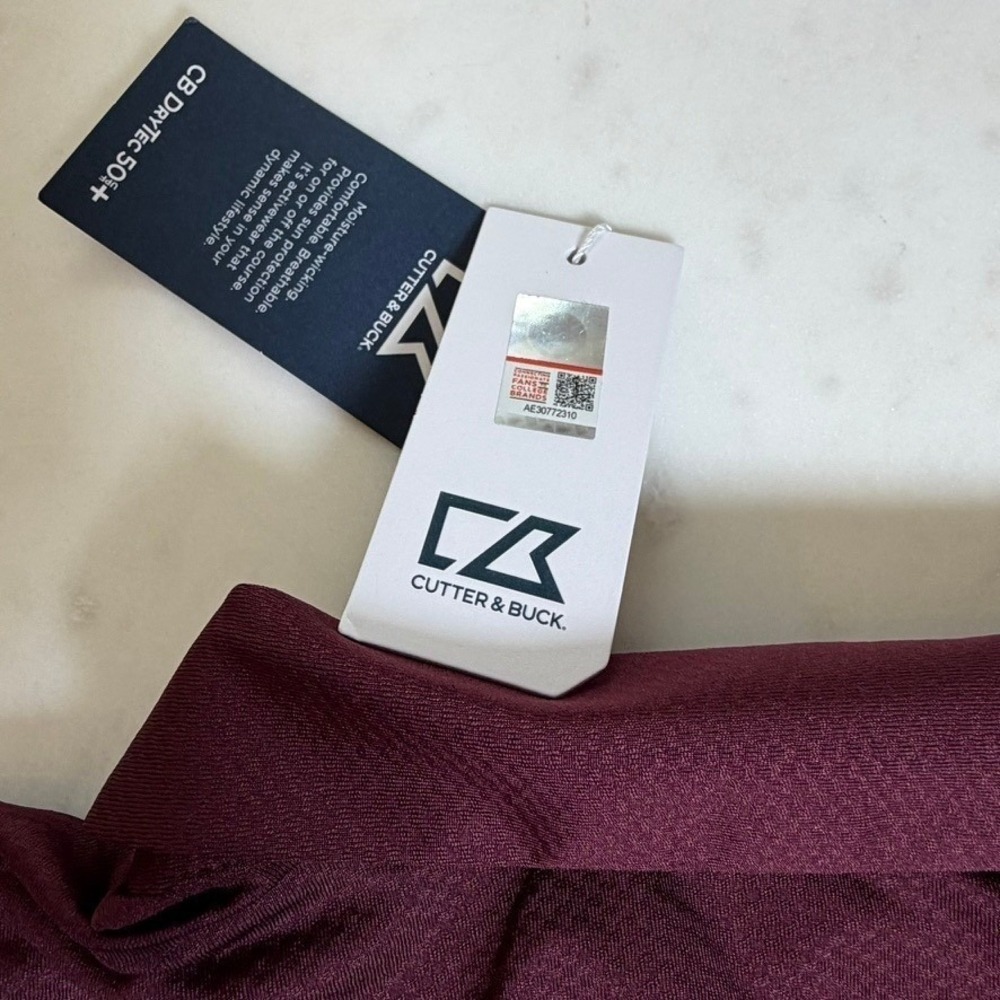 Cutter‎ & Buck Virginia Tech Polo Shirt Womens Large Maroon NEW VT Hokies NWT - Picture 6 of 8